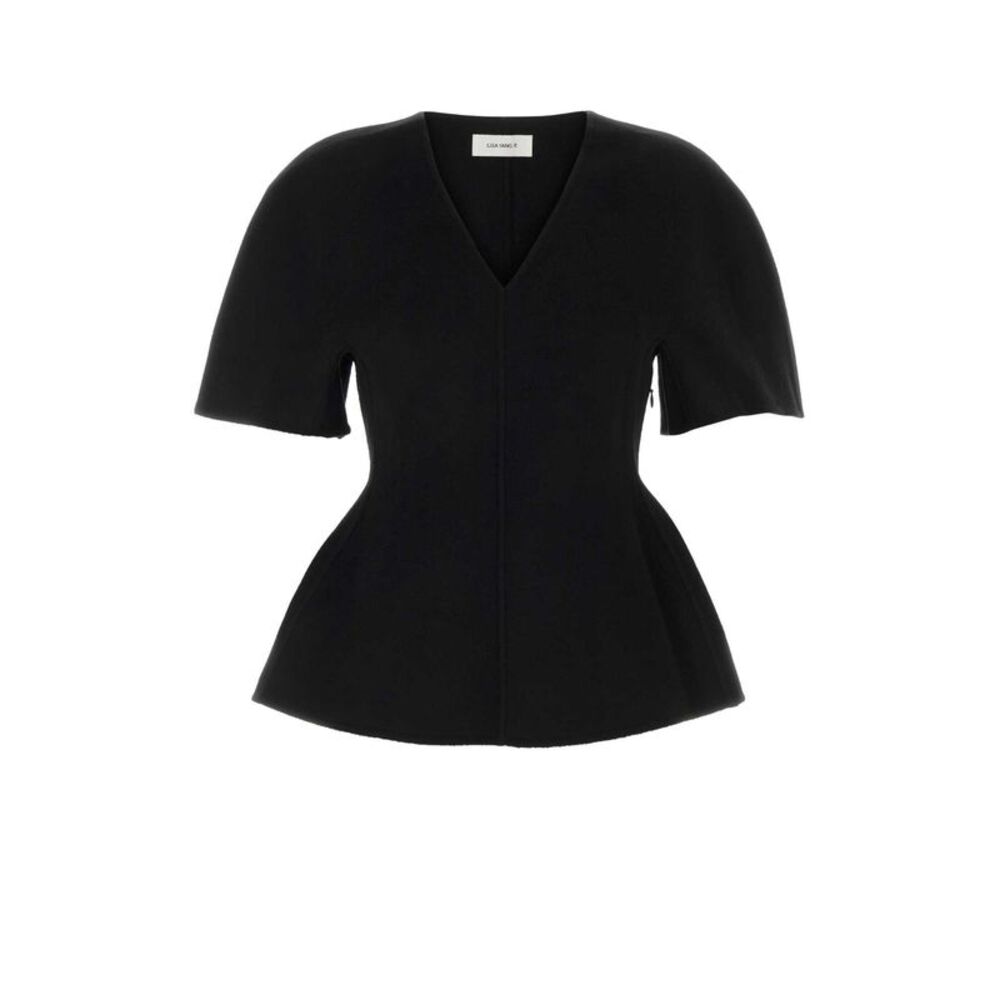 Lisa Yang Women Black Wool Blend Top